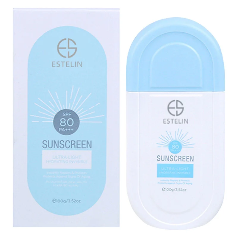 کرم ضد آفتاب بی‌رنگ استلین، 80 SPF، مدل ultra، مناسب انواع پوست با حجم 100 میلی لیتر، محافظت‌کننده در برابر اشعه‌های UVA و UVB، مرطوب‌کننده، فاقد پارابن، PA+++، ضد پیری، دارای فرمولاسیون فاقد چربی، با ماندگاری 3 ساعته