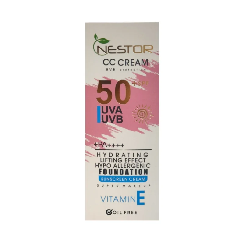 کرم ضد آفتاب رنگی نستور SPF 50 شماره 4 مدل ویتامین E ‌مناسب پوست‌های خشک حجم 50 میلی‌لیتر