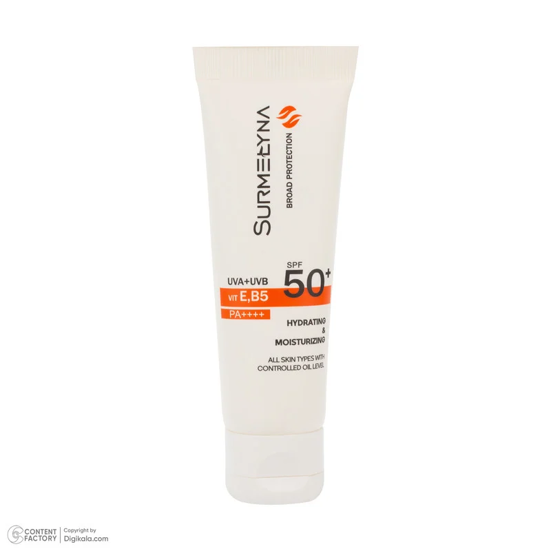 کرم ضد آفتاب بی‌رنگ سورملینا، SPF 50، مدل 00 UVA UVB، مناسب انواع پوست با حجم 50 میلی‌لیتر، ضد حساسیت، فاقد پارابن و سیلیکون، محافظت‌کننده در برابر اشعه‌های UVA و UVB، بدون تست حیوانی، PA++++، ضد پیری، ضد جوش، با ماندگاری 2 ساعته