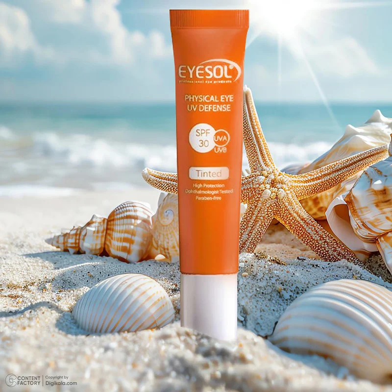 کرم ضد آفتاب رنگی دور چشم آیسول SPF 30 مدل TINTED ‌مناسب برای انواع پوست حجم 15 میلی‌لیتر