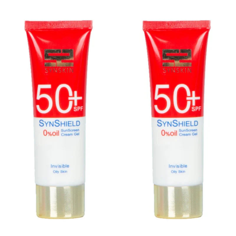 کرم ژل ضد آفتاب سان اسکین مدل Invisible حجم 50 میلی لیتر مجموعه 2 عددی