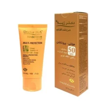کرم ضد آفتاب بدون رنگ دکتر ژیلا SPF50 مدل multi-protection محافظ UVB، مرطوبکننده، مناسب انواع پوست حجم 50 گرم