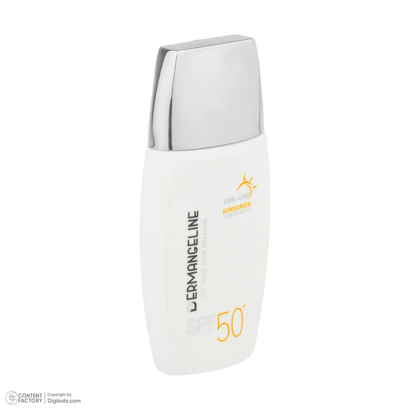 کرم ضد آفتاب بیرنگ صورت درمنجلین SPF 50 مدل Fusion Water محافظ در برابر اشعه UVA و UVB مناسب برای انواع پوست حجم 50 میلیلیتر