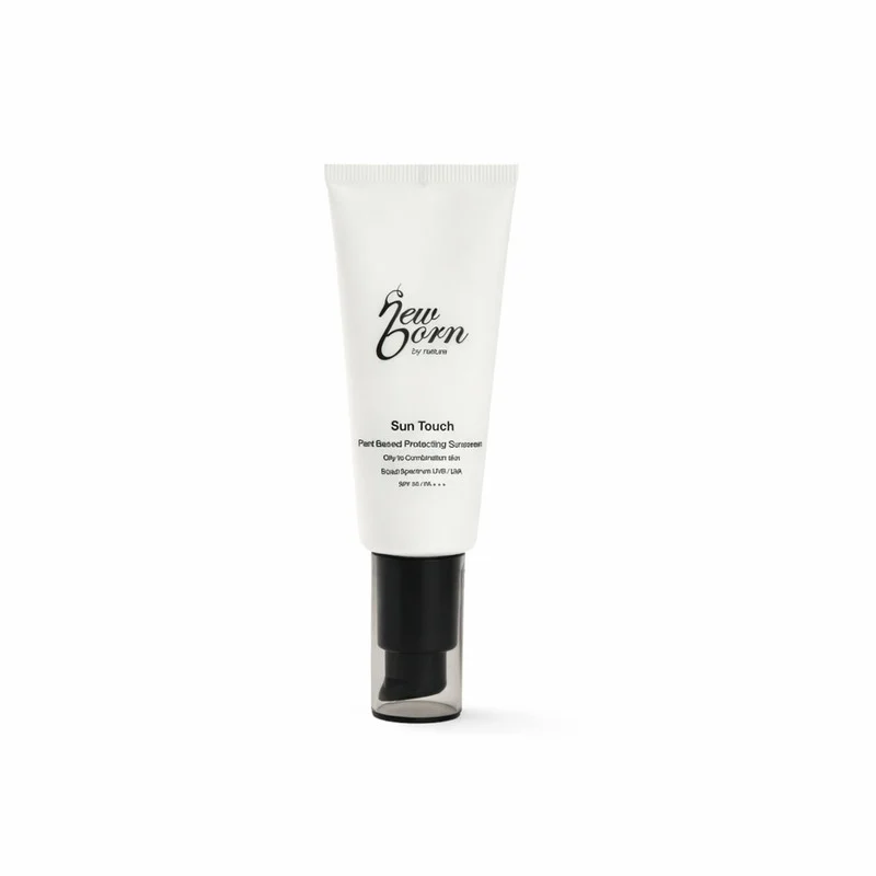 کرم ضد آفتاب بیرنگ صورت و گردن نیو بُرن SPF 50 مدل smooth touch محافظ UVA/UVB مناسب برای پوست مختلط و چرب حجم 40 میلیلیتر