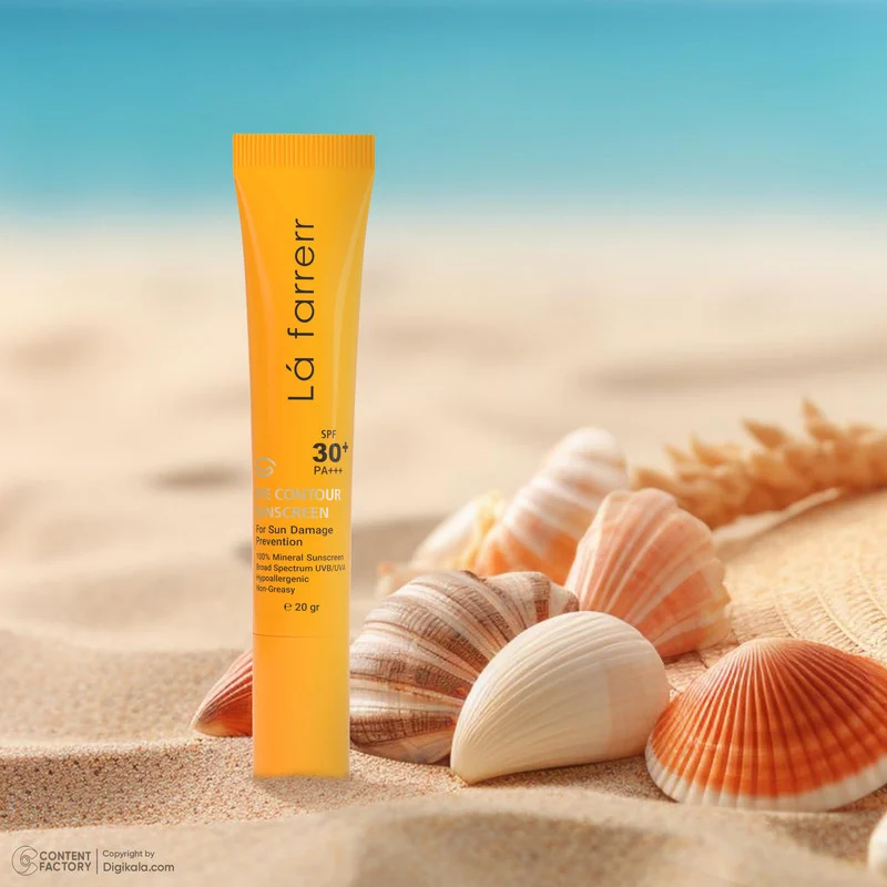 کرم ضد آفتاب دورچشم بدون رنگ لافارر، 30 SPF، مدل مینرال، مناسب انواع پوست و حجم 15 میلی‌لیتر، محافظت کننده در برابر اشعه UVA و UVB، ضد حساسیت و التهاب، بدون چربی، ضد آب، +++PA، ضد چروک، تعدیل کننده هاله تیره دور چشم، مغذی، رطوبت‌رسان، با ماندگاری 2 ساعته