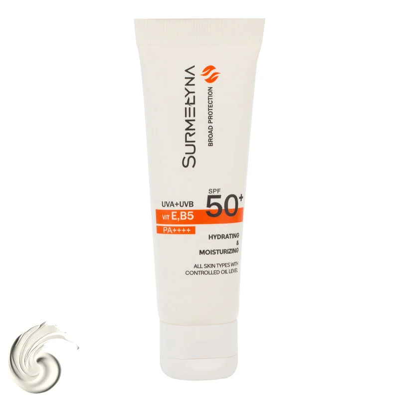 کرم ضد آفتاب بی‌رنگ سورملینا، SPF 50، مدل 00 UVA UVB، مناسب انواع پوست با حجم 50 میلی‌لیتر، ضد حساسیت، فاقد پارابن و سیلیکون، محافظت‌کننده در برابر اشعه‌های UVA و UVB، بدون تست حیوانی، PA++++، ضد پیری، ضد جوش، با ماندگاری 2 ساعته