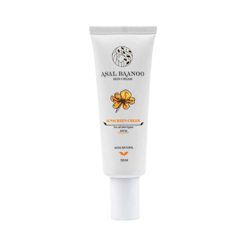 کرم ضد آفتاب بدون رنگ عسل بانو SPF 30 مدل 01 مناسب انواع پوست‌ حجم 50 میلی‌‌لیتر