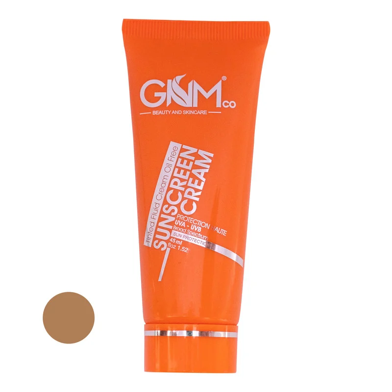 کرم ضد آفتاب رنگی جی ان ام SPF 50 مدل ‌ DRY3 ‌محافظ UVA ،UVB و PA++، ضد حساسیت، مناسب پوست‌های خشک حجم 50 میلی‌لیتر