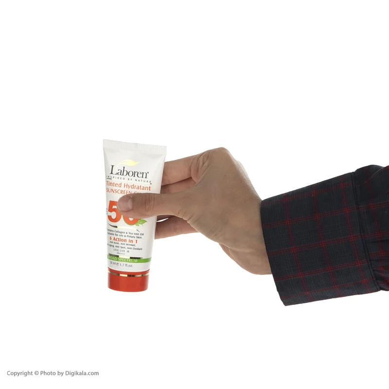 کرم ضد آفتاب رنگی لابورن +SPF50 کد 01 حجم 50 مناسب پوست های چرب حجم 50 میلیلیتر