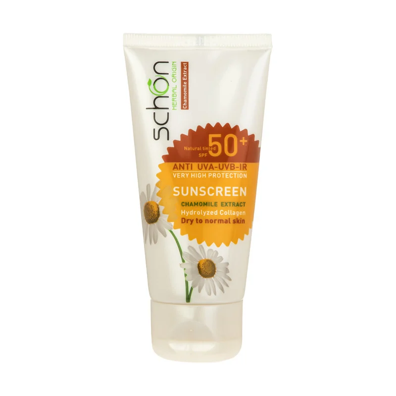 کرم ضد آفتاب رنگی شون، 50 SPF، مدل Herbal Origin، مناسب پوست خشک تا نرمال تنالیته رنگ متوسط و حجم 50 میلی‌لیتر، محافظت کننده در برابر اشعه UVA، UVB، IR، بافت سبک و فاقد چربی، بدون ایجاد سفیدی، آبرسان، ضد التهاب و قرمزی، نرم کننده، با ماندگاری 2 ساعته