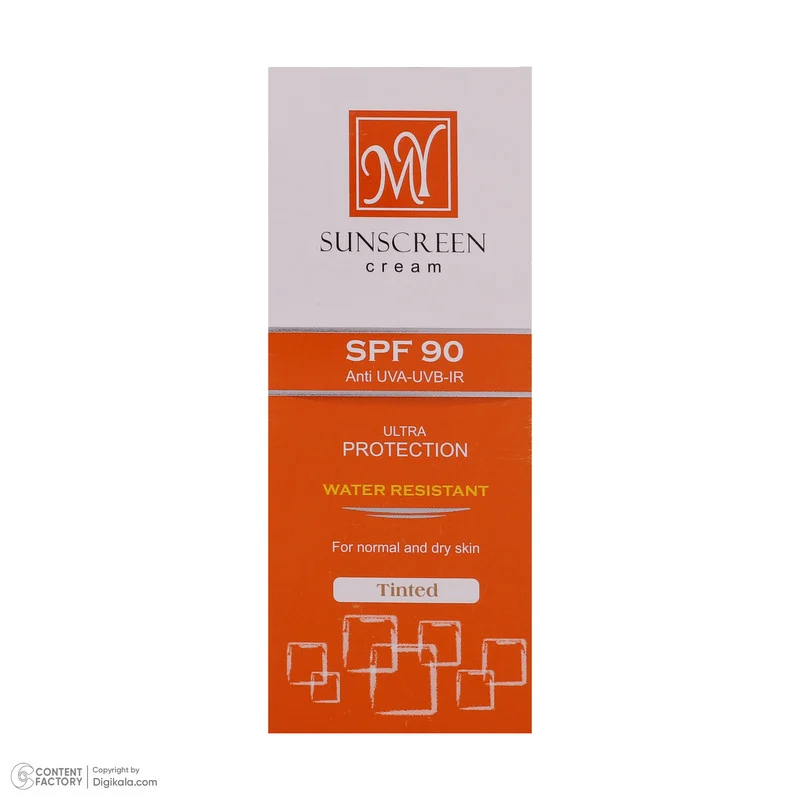 کرم ضدآفتاب رنگی مای مدل SPF90، مناسب پوستهای نرمال و خشک، حجم 50 میلیلیتر