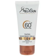 کرم ضد آفتاب رنگی مدیسان مدل Tinted SPF 60 مناسب پوست های چرب و معمولی حجم 50 میلی لیتر