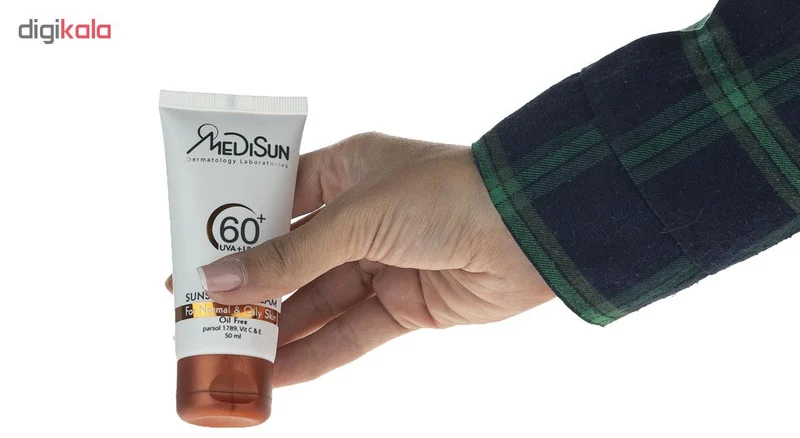 کرم ضد آفتاب رنگی مدیسان مدل Tinted SPF 60 مناسب پوست های چرب و معمولی حجم 50 میلی لیتر