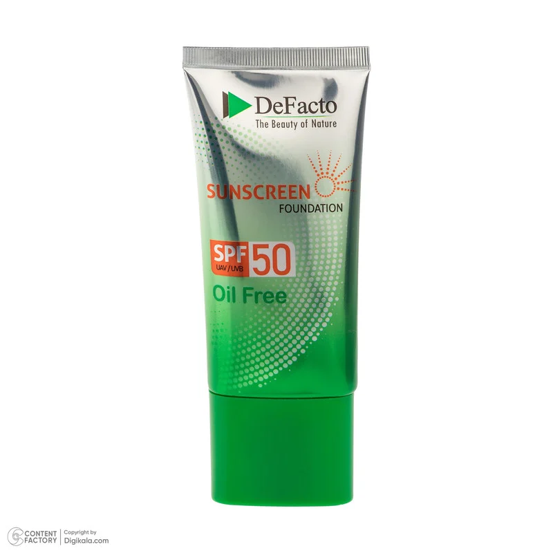 کرم ضد آفتاب رنگی صورت دیفکتو SPF 50 مدل ULB ‌محافظ در برابر اشعه UVA،UVB مناسب برای پوست‌ چرب حجم 50 میلی‌لیتر