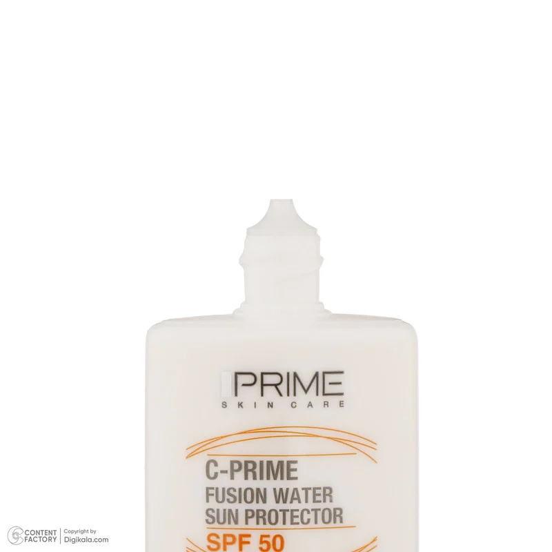 لوسیون ضدآفتاب بی‌رنگ پرایم SPF50 مدل Fusion Water، مناسب پوست‌های چرب، حجم 30 میلی‌لیتر