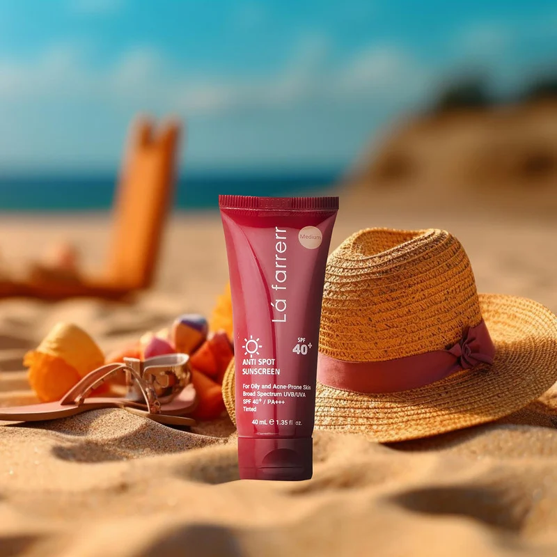 کرم ضدآفتاب و ضدلک رنگی لافارر مدل SPF40-Medium، مناسب پوست‌های چرب، حجم 40 میلی‌لیتر