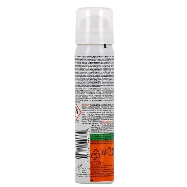 اسپری ضد آفتاب بدون رنگ لاروش پوزای SPF 50 مدل Anthelios Brume Anti Brillance مناسب پوست های چرب و مختلط حجم 75 میلی‌لیتر