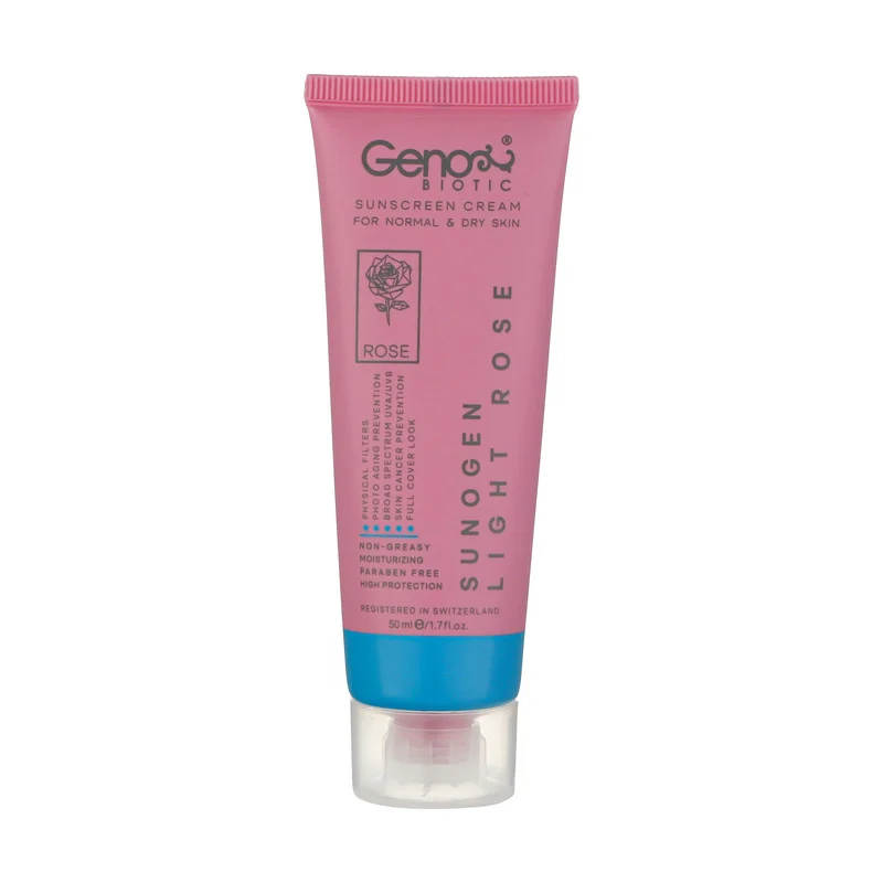 کرم ضد آفتاب ژنوبایوتیک مدل Light Rose حجم 50 میلی لیتر