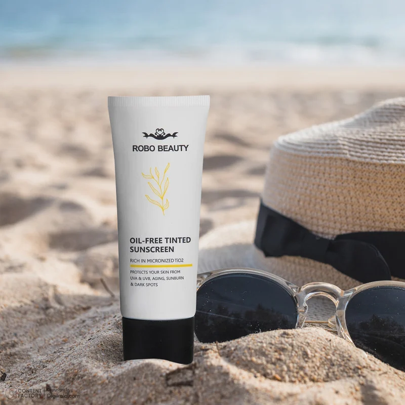 کرم ضدآفتاب رنگی SPF50 روبو بیوتی مدل Oil Free ‌مناسب پوست‌های چرب، حجم 40 میلی‌لیتر