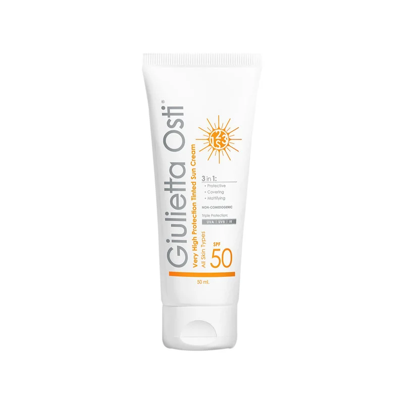 کرم ضد آفتاب رنگی جولیتا اُستی SPF 50 مدل 00 مناسب انواع پوست‌ حجم 50 میلی‌لیتر