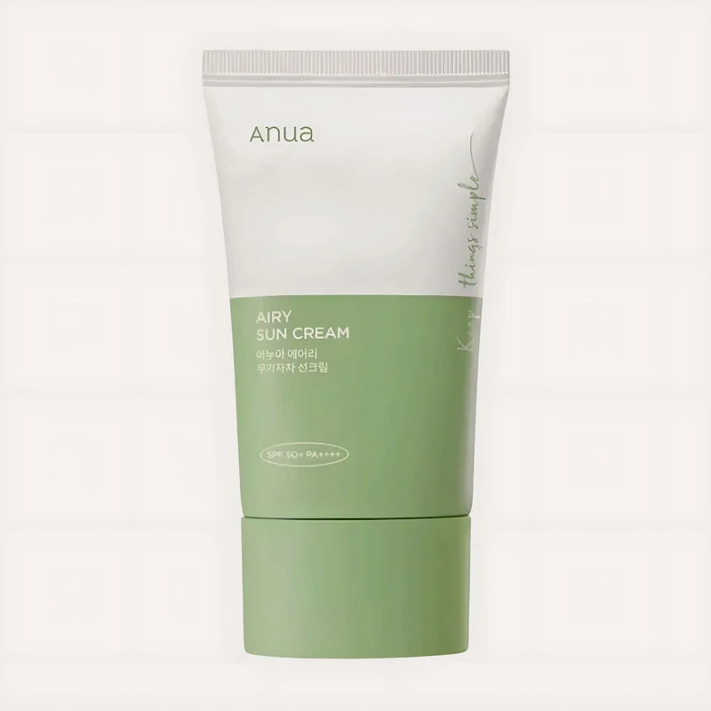 کرم ضد آفتاب بی رنگ آنوا SPF 50 مدل Airy ‌محافظ UVA ،UVB و 50 PA+++، ضد حساسیت، مناسب انواع پوست‌ معمولی و حساس حجم 50 میلی‌لیتر