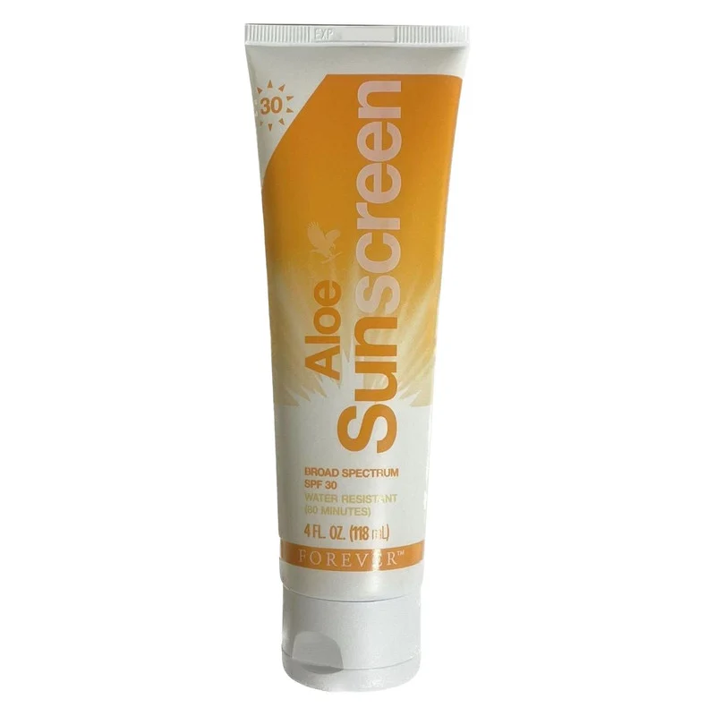 کرم ضد آفتاب بی‌رنگ فوراور لیوینگ پروداکتس، SPF 30، مدل 01، مناسب انواع پوست با حجم 118 میلی‌لیتر، محافظت‌کننده در برابر اشعه‌های UVA و UVB، ضد آب و مرطوب‌کننده، روشن‌کننده، دارای فرمولاسیون زینک اکساید، آلوئه ورا و ویتامین E، با ماندگاری 2 ساعته