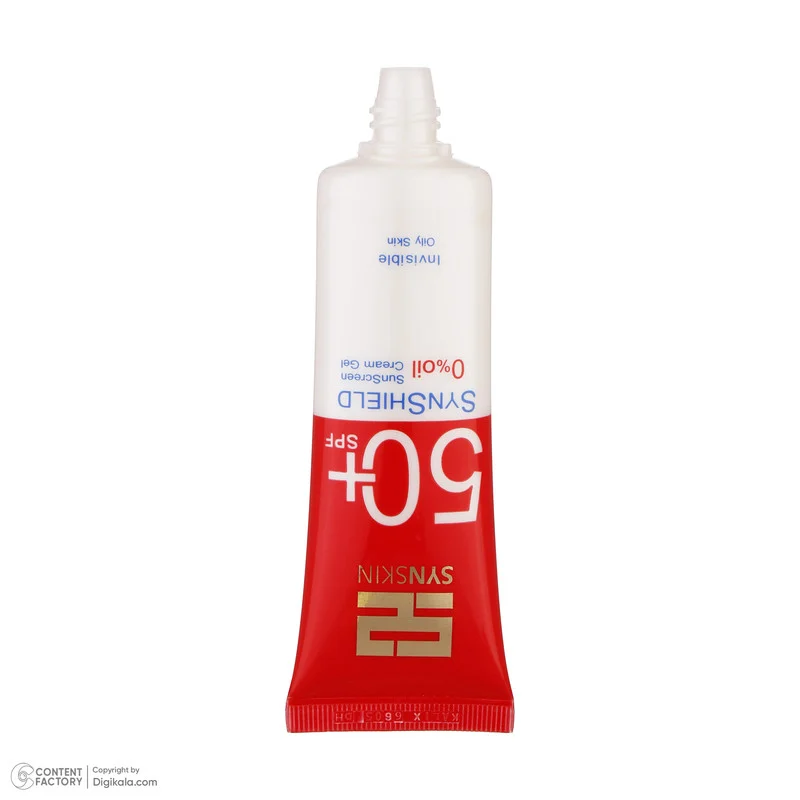 فلوئید ضدآفتاب بدون رنگ ساین اسکین SPF50 مدل SYN SHIELD، مناسب پوست‌های چرب، حجم 50 میلی‌لیتر