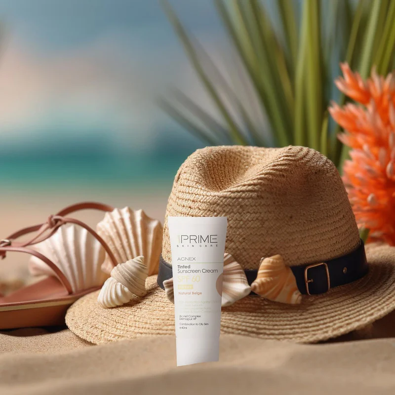 کرم ضدآفتاب رنگی پرایم مدل Acnex Beige SPF60، مناسب پوست‌های چرب، حجم 40 میلی‌لیتر