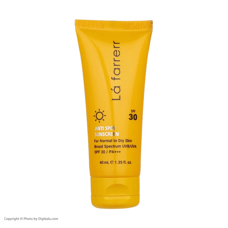 کرم ضدآفتاب و ضدلک بی‌رنگ لافارر مدل SPF30، مناسب پوست‌های خشک و معمولی، حجم 40 میلی‌لیتر