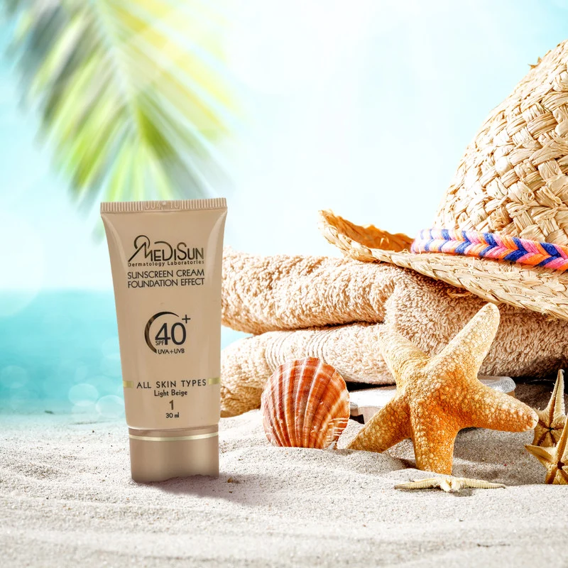 کرم ضد آفتاب رنگی مدیسان، SPF 40، مدل No1، مناسب انواع پوست با تنالیته متوسط و حجم 30 میلی‌لیتر، محافظت‌کننده در برابر اشعه‌های UVA و UVB، ضد چروک و پیری، دارای فرمولاسیون تیتانیوم دی اکساید و گلیسیرین، با ماندگاری 3 ساعته