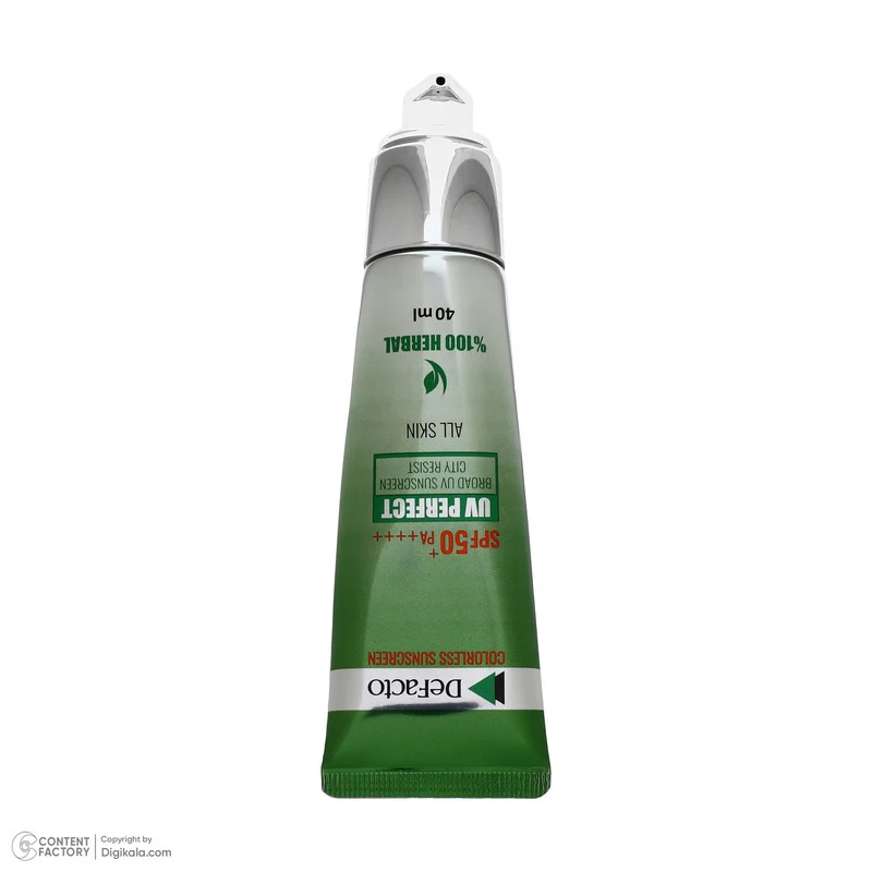 کرم ضد آفتاب بی‌رنگ دیفکتو SPF 50 مدل professional ‌مناسب برای انواع پوست‌ حجم 40 میلی‌لیتر