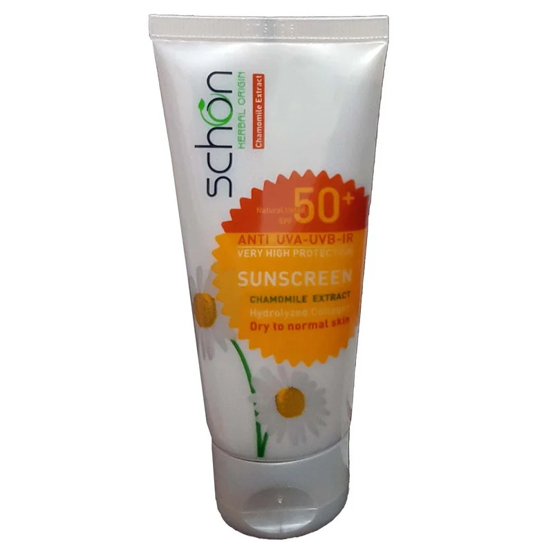 کرم ضد آفتاب رنگی شون SPF 50 مدل Chamomile Extract مناسب پوست های خشک حجم 50 میلی لیتر