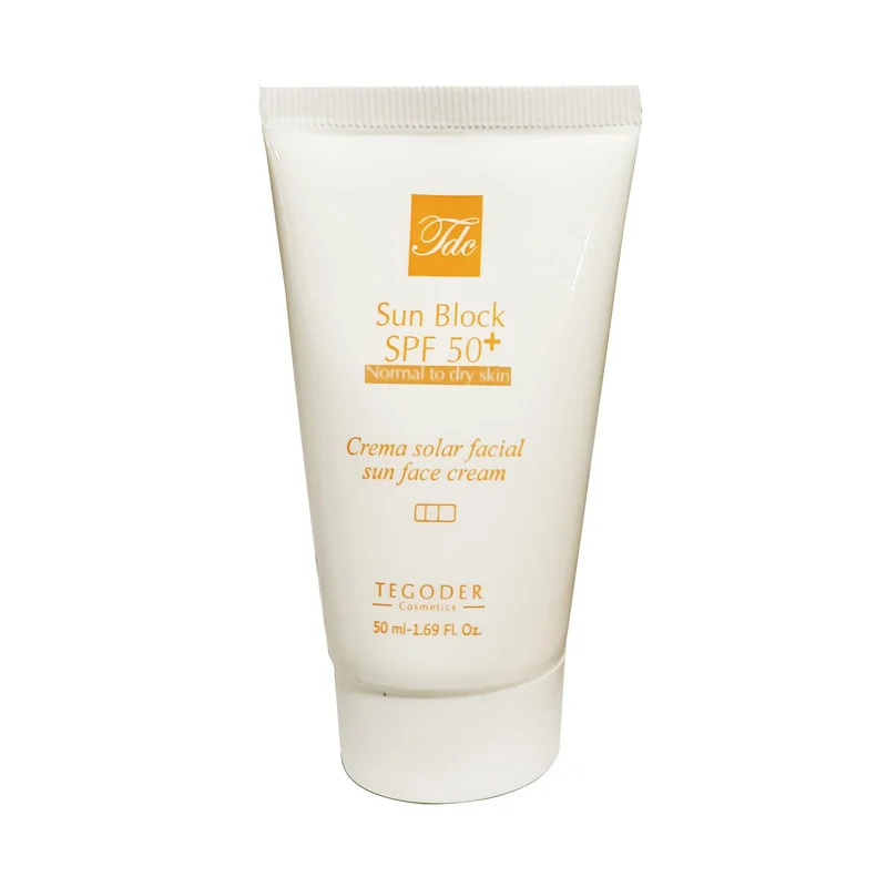 کرم ضد آفتاب بدون رنگ تگودر SPF 50 مدل su0 مناسب پوست خشک و حساس حجم 50 میلی‌لیتر