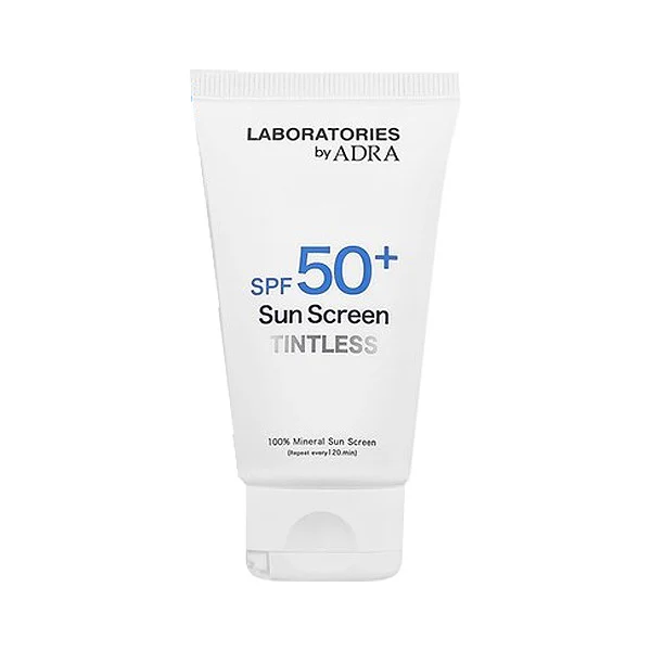 کرم ضد آفتاب بی‌رنگ صورت و گردن آدرا SPF 50 مدل فیوژن واتر محافظ UVA/UVB ‌مناسب برای انواع پوست حجم 50 میلی‌لیتر