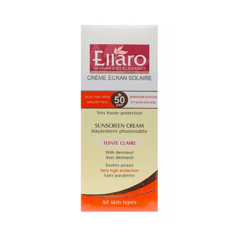 کرم ضد آفتاب رنگی الارو SPF 50 مدل 1 محافظ uva/uvb مناسب برای انواع پوست حجم 50 میلیلیتر