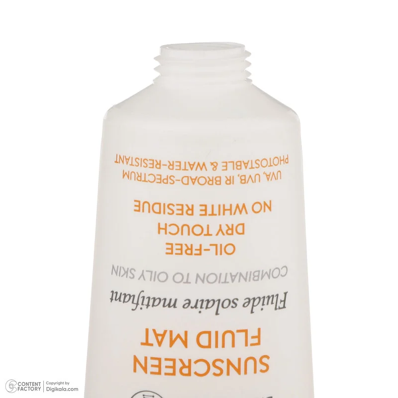 فلوئید ضدآفتاب بی‌رنگ درماتیپیک +SPF50 مدل SFM، مناسب پوست‌های چرب، حجم 50 میلی‌لیتر