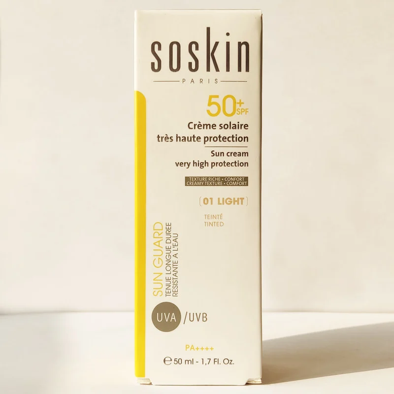 کرم ضد آفتاب رنگی سسکین مدل +SPF50 مناسب پوست های معمولی حجم 50 میلی لیتر