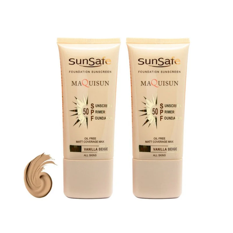 کرم ضد آفتاب رنگی سان سیف SPF 50 مدل N15 ‌مناسب انواع پوست‌ حجم 40 میلی لیتر بسته دو عددی