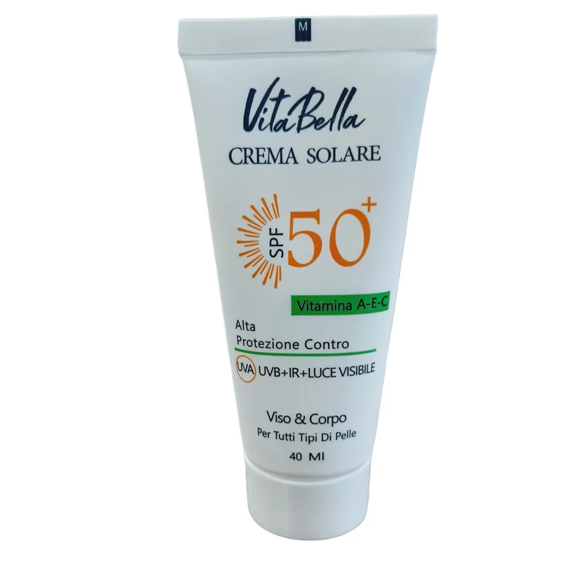 کرم ضدآفتاب بی‌رنگ ویتابلا +SPF50 مدل 001 مناسب انواع پوست، حجم 40 میلی‌لیتر