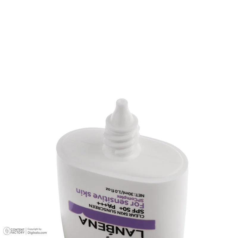 کرم ضد آفتاب بدون رنگ لنبنا SPF 50 مدل sensitive حاوی محافظ UVB و UVA مناسب پوست های حساس حجم 30 میلی لیتر