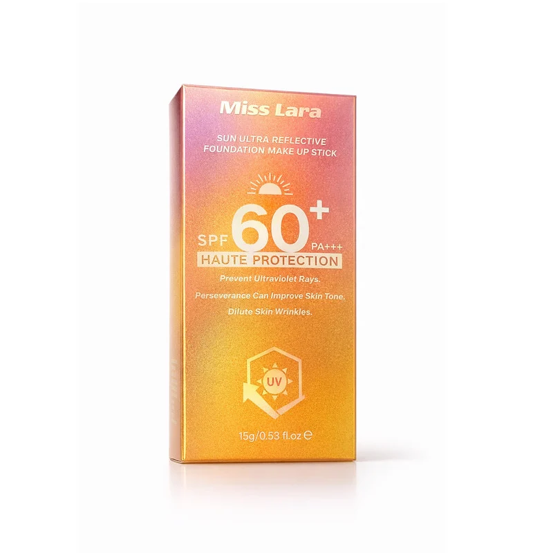 استیک ضد آفتاب رنگی صورت میس لارا SPF 60 مدل Haute شماره 34 محافظ UVA ،UVB مناسب برای انواع پوست حجم 30 میلی‌لیتر