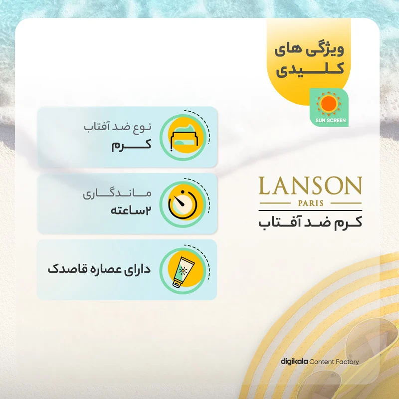 کرم ضدآفتاب لانسون شماره 1، حجم 40 میلی‌لیتر
