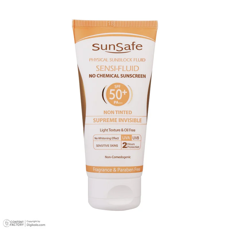 کرم ضدآفتاب سان‌سیف مدل سنسی فلوئید +SPF50، حجم 50 میلی‌لیتر