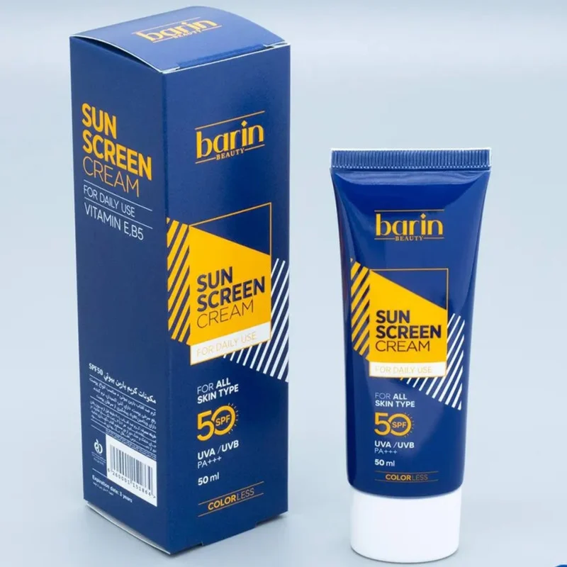 کرم ضد آفتاب بدون رنگ بارین بیوتی SPF 50 مدل CL ‌مناسب انواع پوست‌ حجم 50 میلی‌لیتر