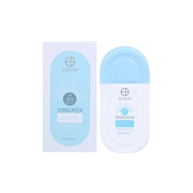کرم ضد آفتاب بی‌رنگ صورت استیلن 80 SPF مدل ultra محافظ UVA ،UVB و PA+++،مناسب برای انواع پوست‌ وزن 100 گرم
