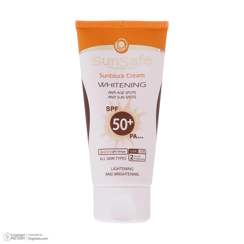 کرم ضد آفتاب رنگی سان سیف SPF 50 مدل 002 ‌مناسب برای انواع پوست‌ حجم 50 میلی لیتر