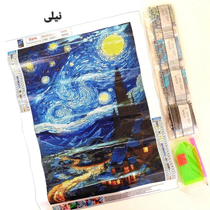 بازی آموزشی مدل نقاشی الماسی بزرگسالان طرح ونگوگ