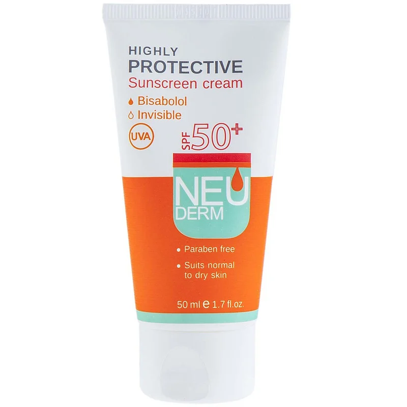 کرم ضدآفتاب نئودرم مدل Highly Protective Invisible SPF50، حجم 50 میلی‌لیتر