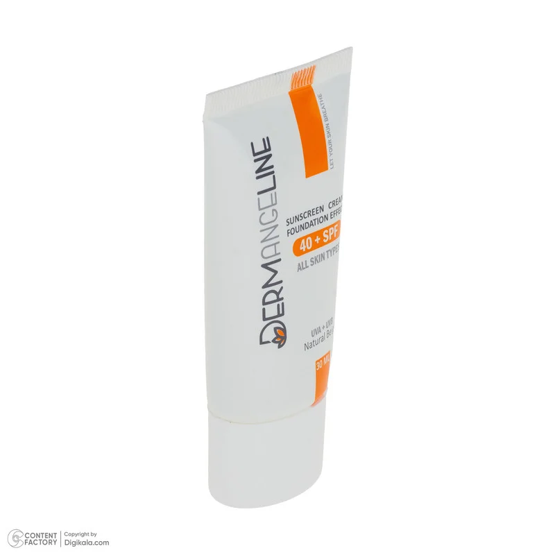 کرم ضد آفتاب رنگی صورت درمنجلین SPF 40 مدل NB-01 محافظ در برابر اشعه UVA و UVB مناسب برای انواع پوست حجم 30 میلی‌لیتر