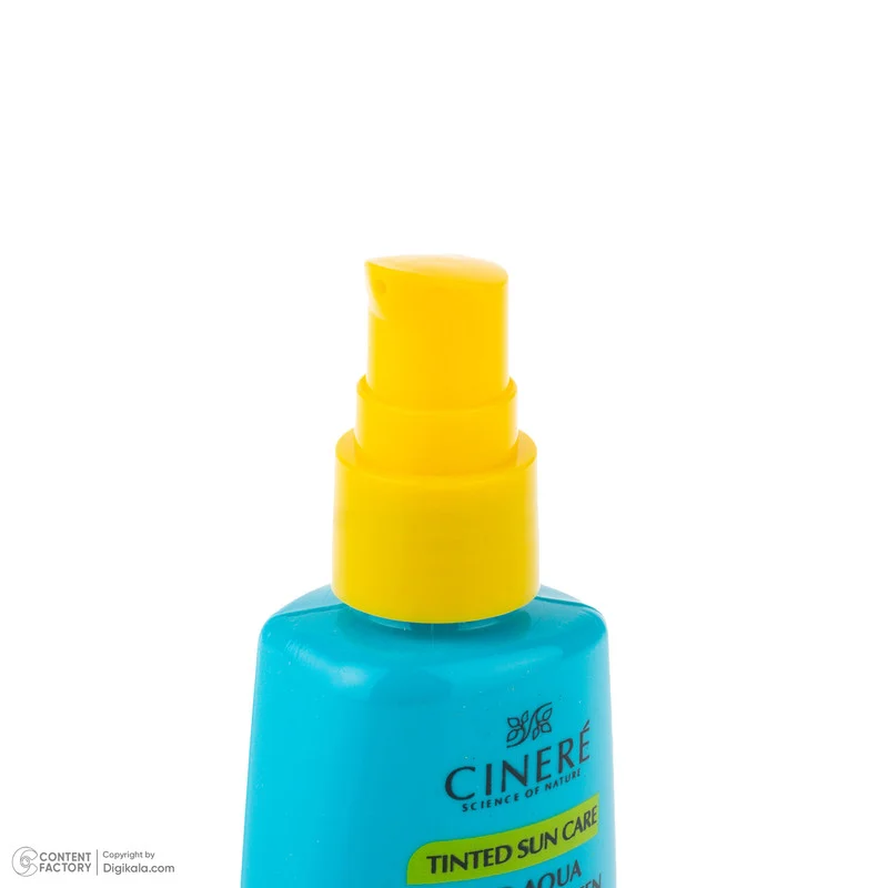 فلوئید ضد آفتاب رنگی بژ روشن صورت سینره SPF 50 مدل AQUA ‌محافظ UVA ،UVB و ++++PA مناسب برای انواع پوست حجم 50 میلی‌لیتر